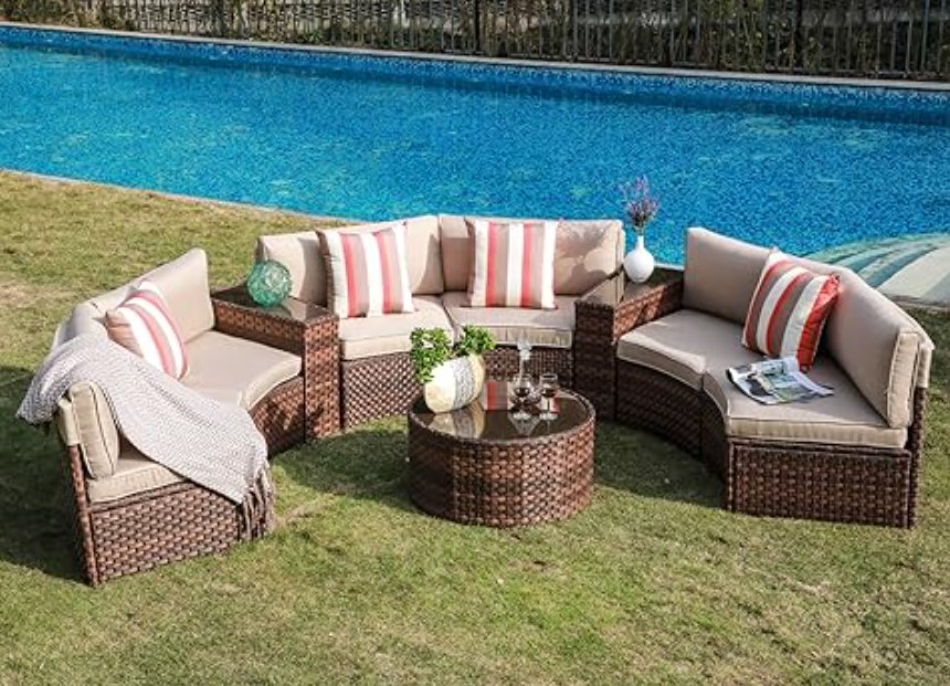 AmazonBasics Outdoor Patio Garden Sofa Set