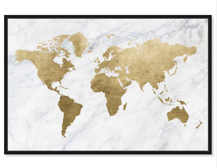 Oliver Gal 'World Map' Canvas Art