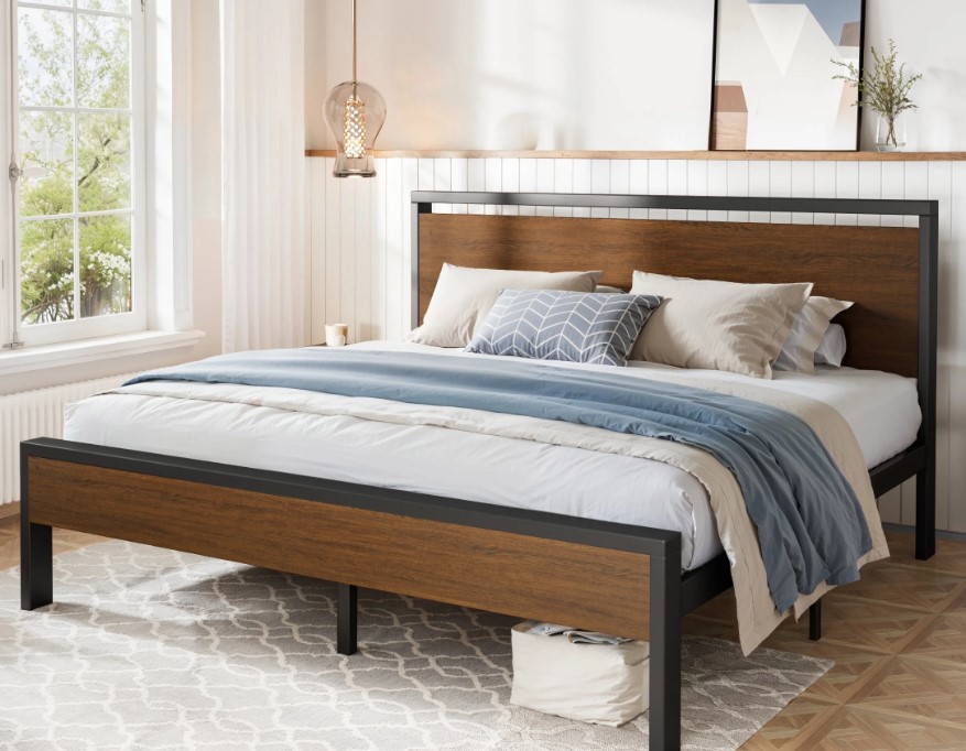  Zinus Vivek Deluxe Wood Platform Bed Set